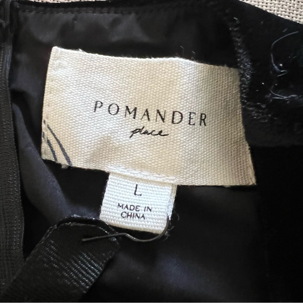 Tuckernuck pomander place velvet Lillith midi dress ladies size large black gold - Picture 9 of 12